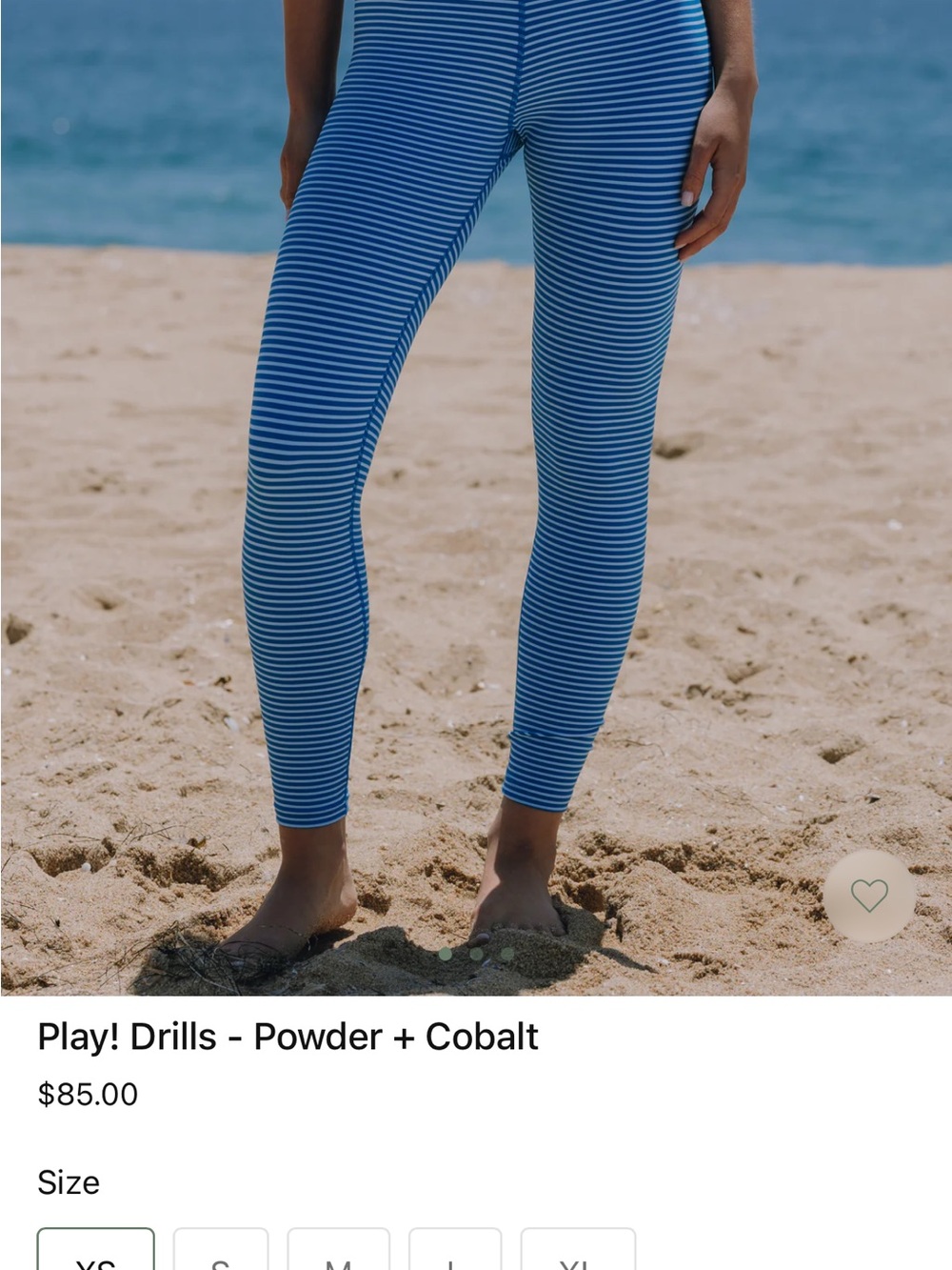 Daily Drills Women's Striped Leggings - Powder & Cobalt